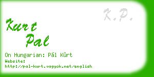kurt pal business card